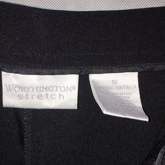 Worthington Stretch Trouser Pants | Black | Size 16 - Picture 4 of 6